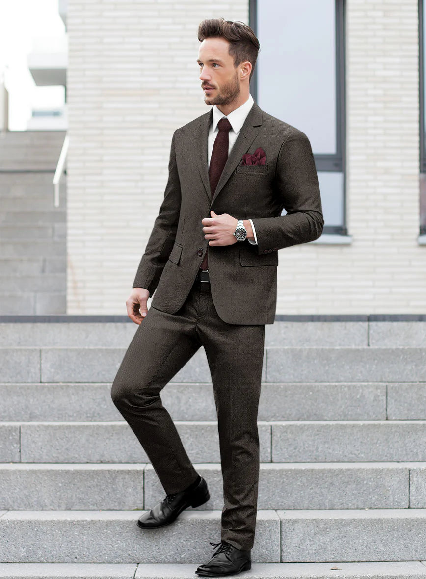 Stilvoller Raffinesse Anzug in Dunkelbraun Sayed Design