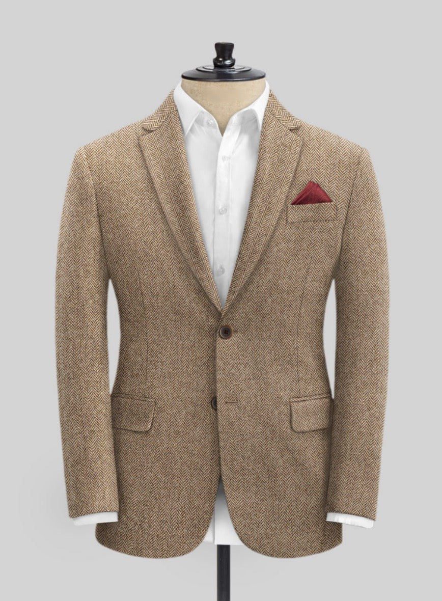 Tweed Anzug Herringbone Muster Sayed Design